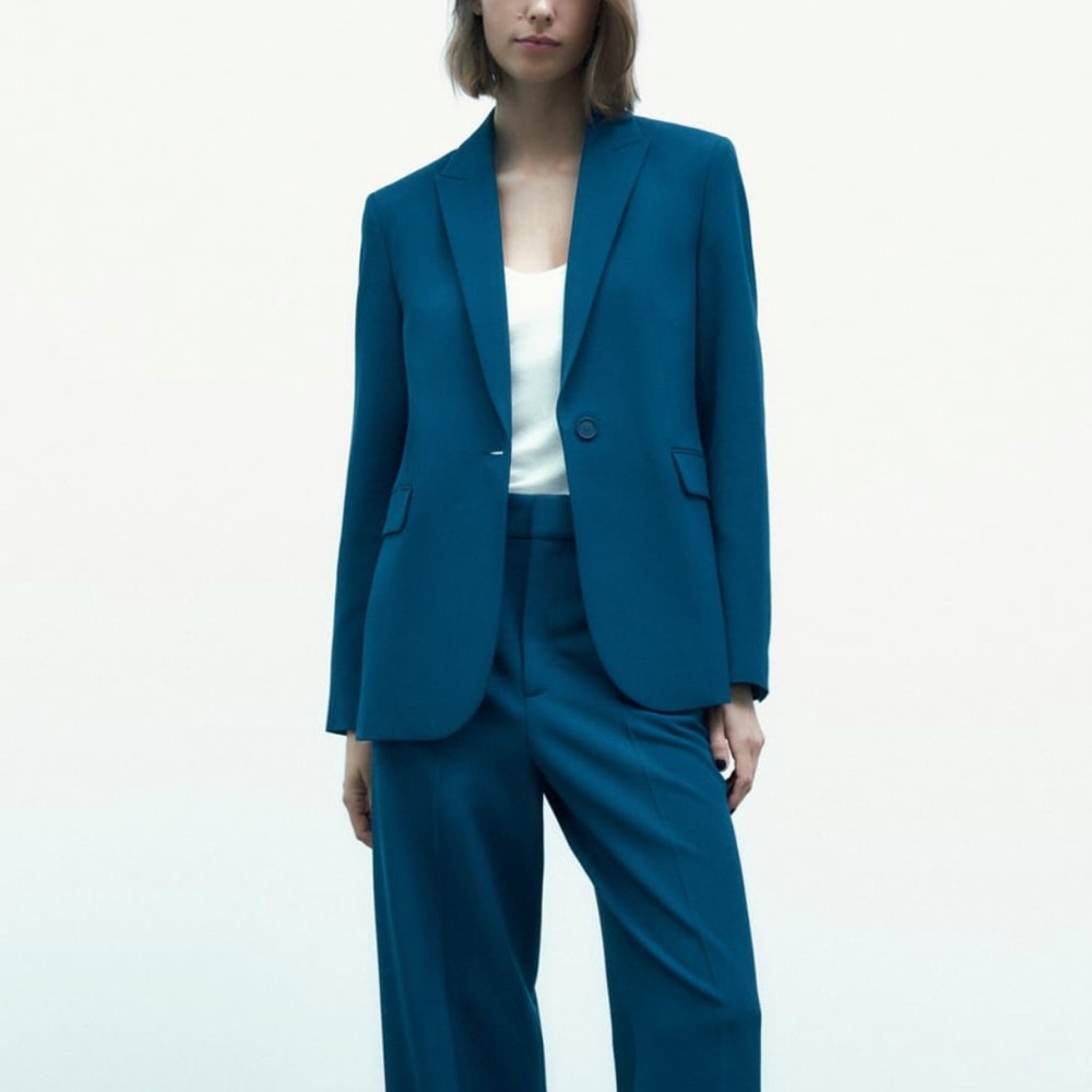 Women Zara STRAIGHT FIT SINGLE-BUTTON BLAZER